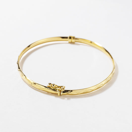 3mm Ladies Bangle in 10K Yellow Gold