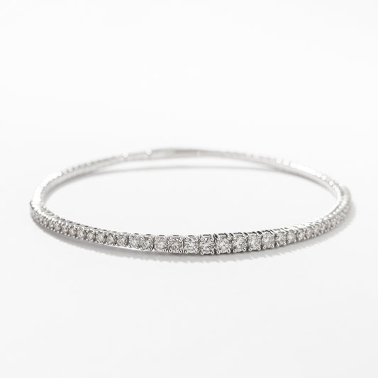 Flexible Diamond Bangle in 10K White Gold (1.50 ct tw)