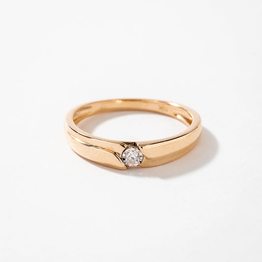 Ladies Diamond Wedding Band in 10K Yellow Gold (0.03 ct tw)