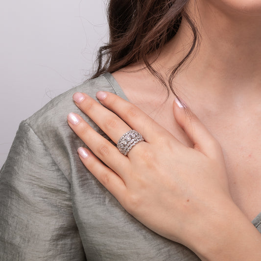 Diamond Dinner Ring in 10K White Gold (1.75 ct tw)