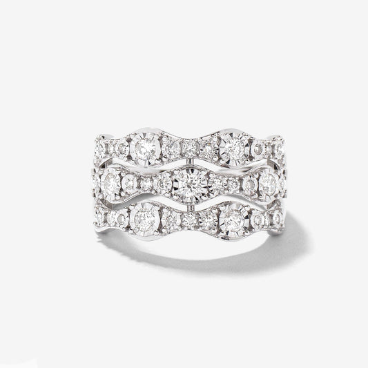 Diamond Dinner Ring in 10K White Gold (0.60 ct tw)