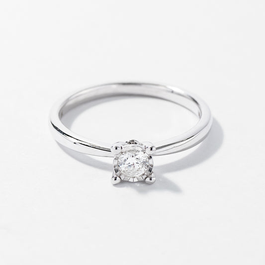 10K White Gold Promise Ring (0.20 ct tw)