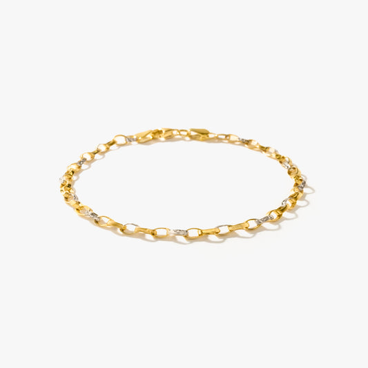Oval Link Bracelet in 10K Yellow Gold