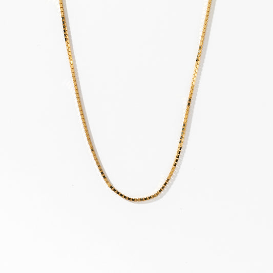 10K Yellow Gold 1.00mm Box Chain (18")