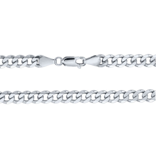 5.50 mm Silver Curb Chain (22")
