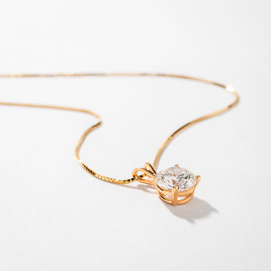 Lab Grown Diamond Necklace in 14K Yellow Gold (1.50 ct tw)