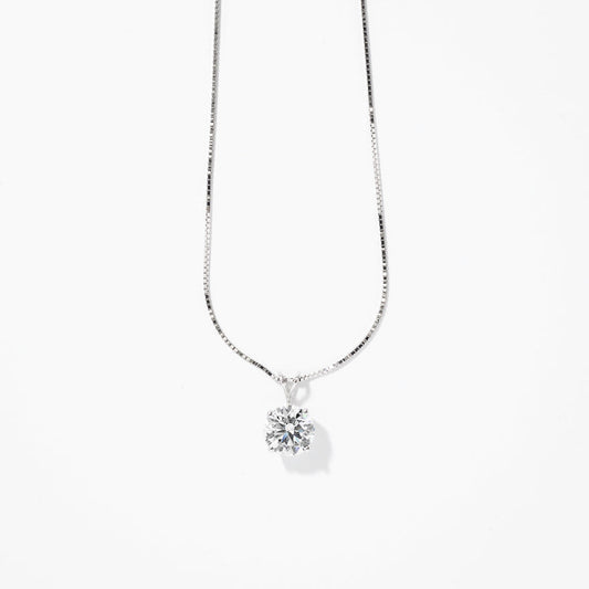 Lab Grown Diamond Necklace in 14K White Gold (1.50 ct tw)