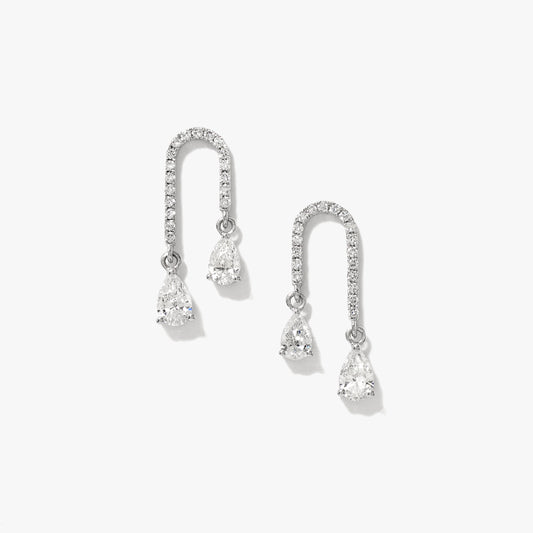 Lab Grown Diamond Earrings in 14K White Gold (1.00 ct tw)