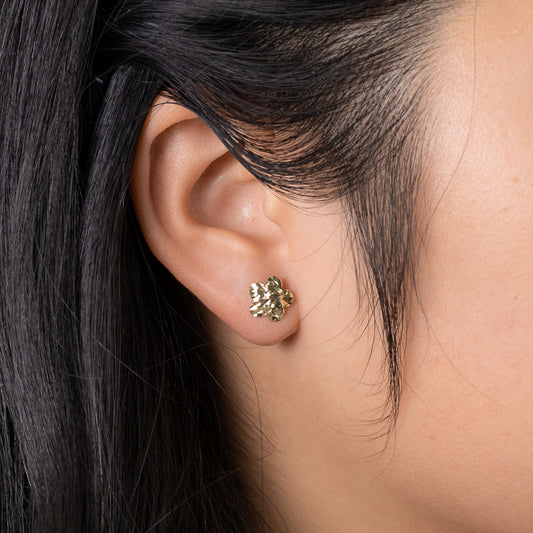 Flower Stud Earrings in 10K Yellow Gold