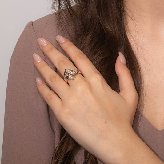 Diamond Cluster Ring in 10K Yellow Gold (0.70 ct tw)