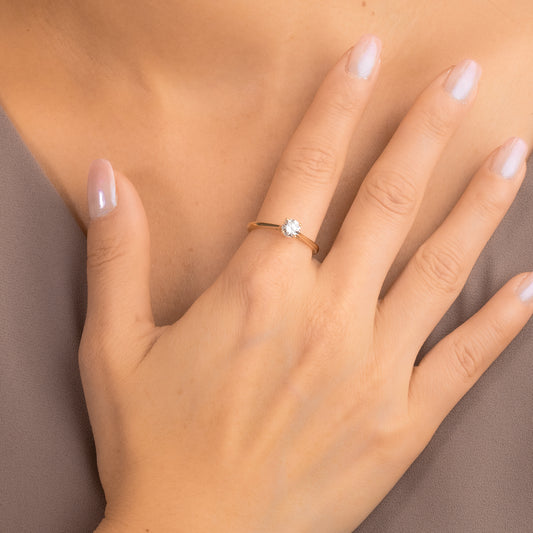 Diamond Engagement Ring in 10K Yellow Gold (0.51 ct tw)