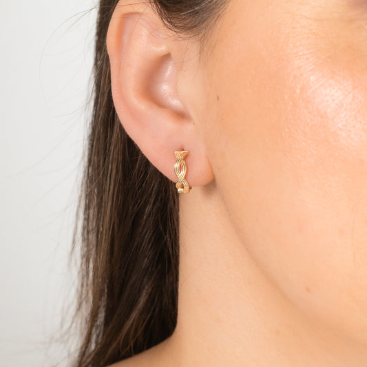 Braided Hoop Earrings in 10K Yellow Gold