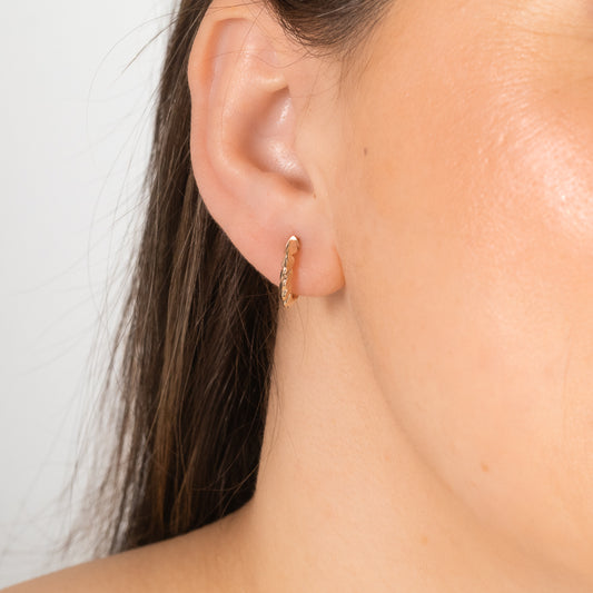 Twisted Hoop Earrings in 10K Yellow Gold