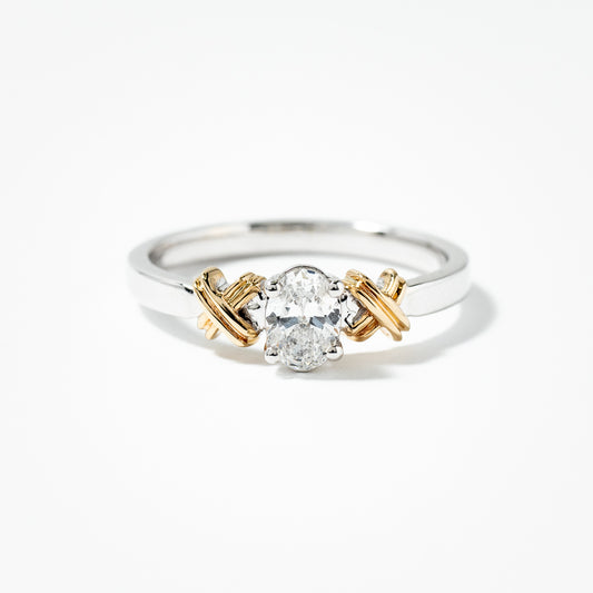 Lab Grown Diamond Promise Ring in 10K Yellow and White Gold (0.30 ct tw)
