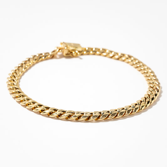 6mm Cuban Bracelet in 10K Italian Yellow Gold (8.5")
