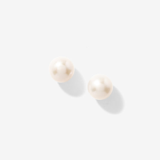 8.5-9mm Pearl Stud Earrings in 14K White Gold