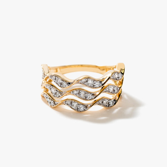 Diamond Cluster Ring in 10K Yellow Gold (0.45 ct tw)