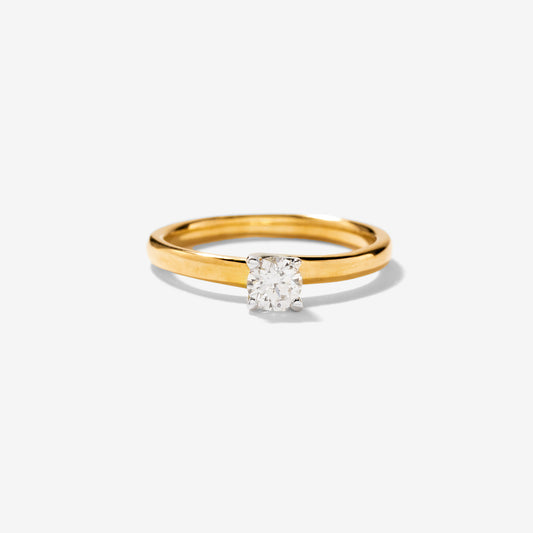 Diamond Solitaire Engagement Ring in 10K Yellow Gold (0.25 ct tw)