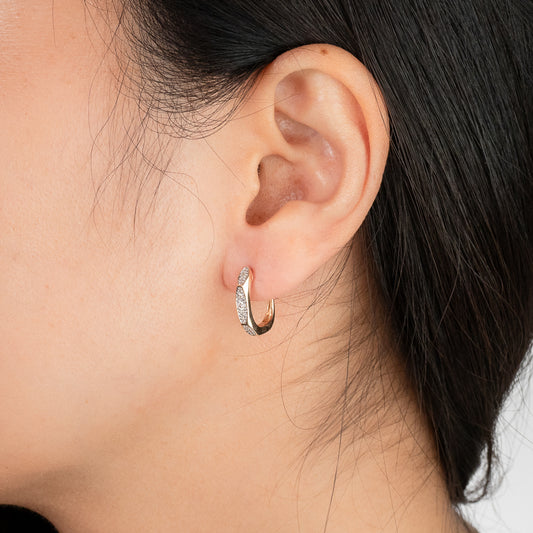 J Hook Diamond Earrings in 10K Yellow Gold (0.25 ct tw)