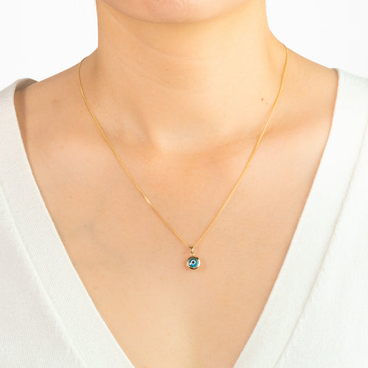 Evil Eye Charm in 10K Yellow Gold