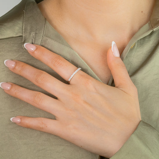 Lab Grown Diamond Anniversary Band 14K White Gold (0.25 ct tw)