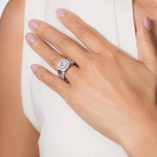 Diamond Cluster Ring in 10K White Gold (2.00 ct tw)