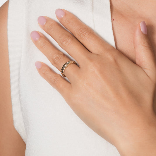 Baguette Ring in 10K Yellow Gold