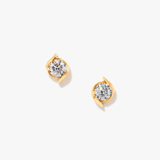 Lab Grown Diamond Stud Earrings in 10K Yellow Gold (0.75 ct tw)