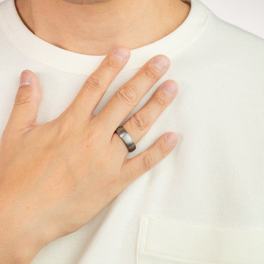 Men’s Brushed 7mm Tungsten Wedding Band Size 10