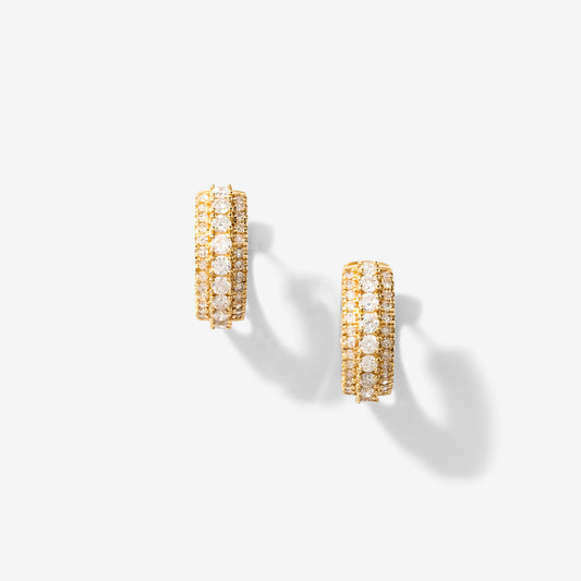Diamond Hoop Earrings in 10K Yellow Gold (0.50 ct tw)