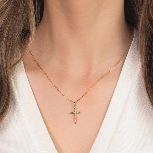 10K Yellow Gold Cross Pendant