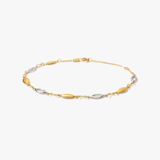 Ellipse Link Bracelet in 10K Yellow Gold