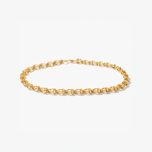 Circle Link Bracelet in 10K Yellow Gold