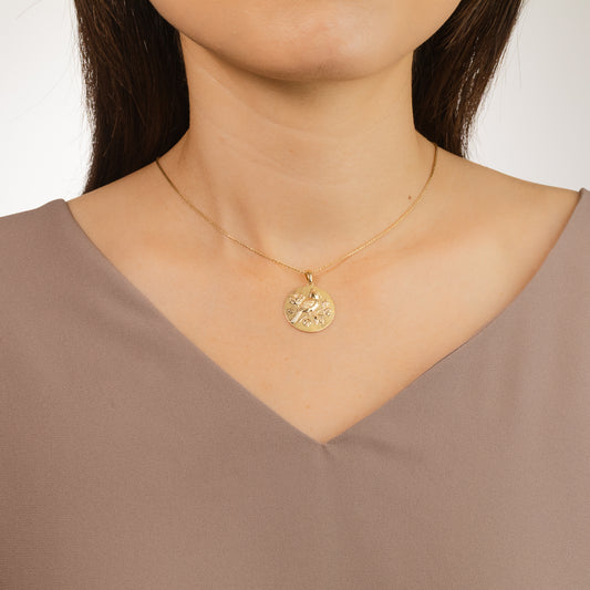 Cardinal Pendant in 10K Yellow Gold