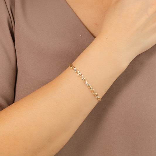 Oval Link Bracelet in 10K Yellow Gold