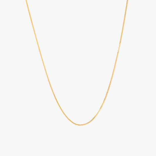 10K Yellow Gold 0.74mm Curb Chain (18")