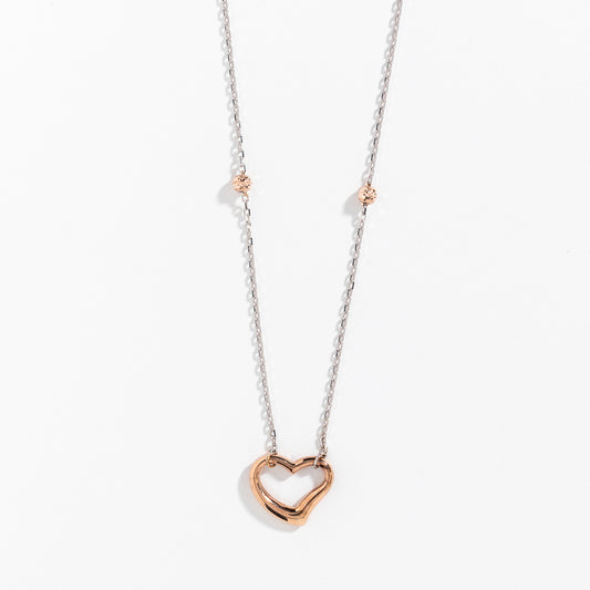 Rose Gold Heart Pendant Necklace