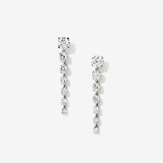 Lab Grown Dangle Diamond Earrings in 14K White Gold (2.00 ct tw)
