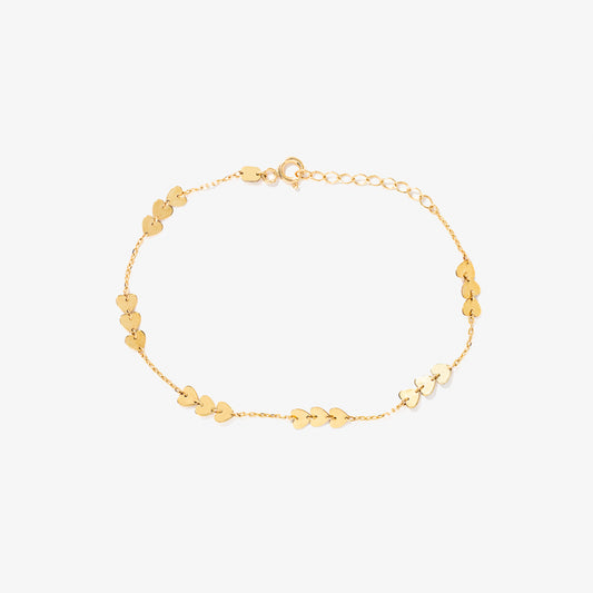 Heart Bracelet in 10K Yellow Gold
