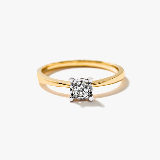10K Yellow Gold Diamond Promise Ring (0.20 ct tw)