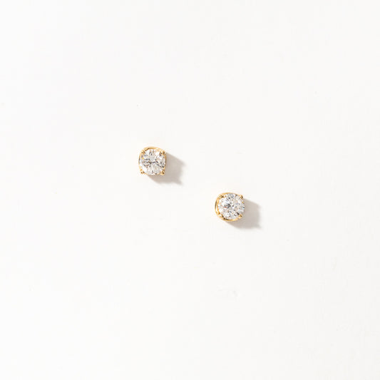 Lab Grown Diamond Stud Earrings in 14K Yellow Gold (0.50 ct tw)