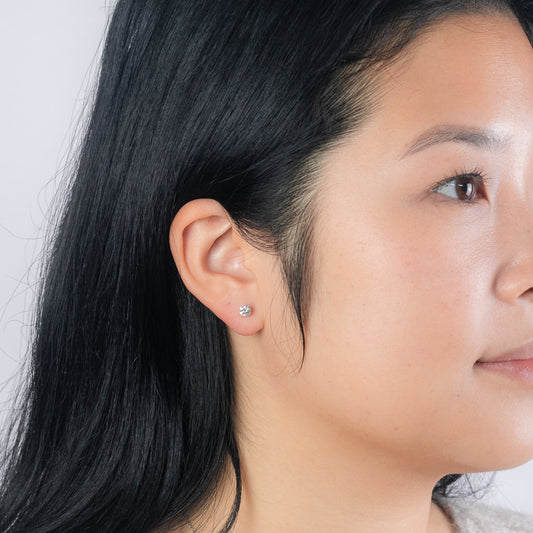 Solitaire Diamond Stud Earrings in 14K White Gold (0.70 ct tw)