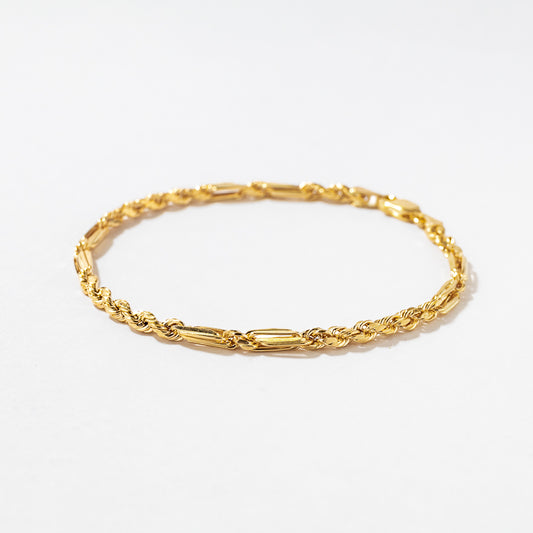 3mm Milano Bracelet in 10K Yellow Gold - 7"