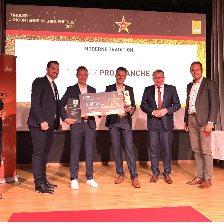 Gewinn Tiroler Jungunternehmerpreis Moderne Tradition