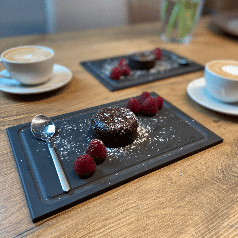 pro planche snack mit Schokokuchen